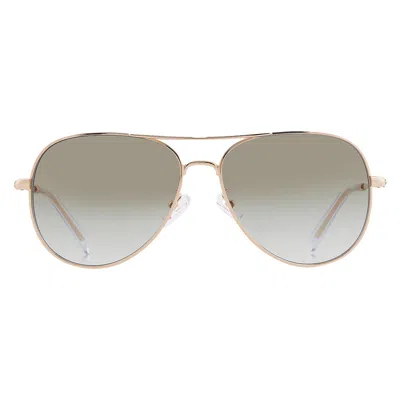 Tory Burch Green Gradient Pilot Ladies Sunglasses Ty6114 33438e 58 In Gold