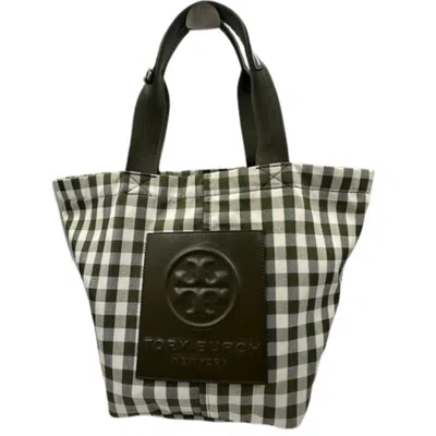 Pre-owned Tory Burch Green Nylon Canvas Tote Bag ()