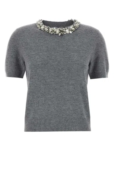 TORY BURCH GREY CASHMERE SWEATER