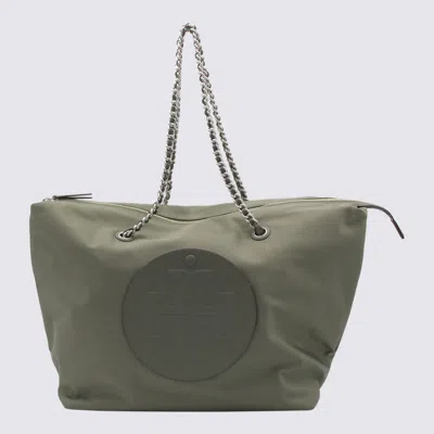 TORY BURCH GREY GREEN TOTES