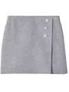 Tory Burch Mini T Monogram Skirt In Grey