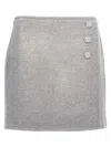 Tory Burch Mini T Monogram Skirt In Grey