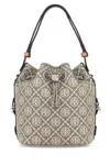 Tory Burch Grey T-monogram Small Bucket Bag In Gray