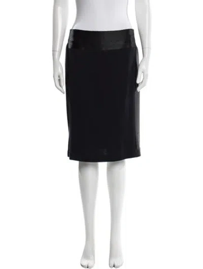 Pre-owned Tory Burch Grosgrain Trim Mini Skirt In Blue