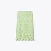 Tory Burch Guipure Lace Skirt In Minted Green
