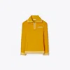 Tory Burch Half-zip Wool Sweatshirt In Orange