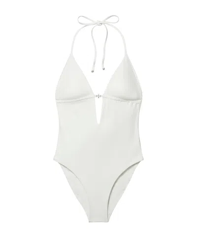 Tory Burch Halter-neck Tie One-piece Swimsuit In Multi