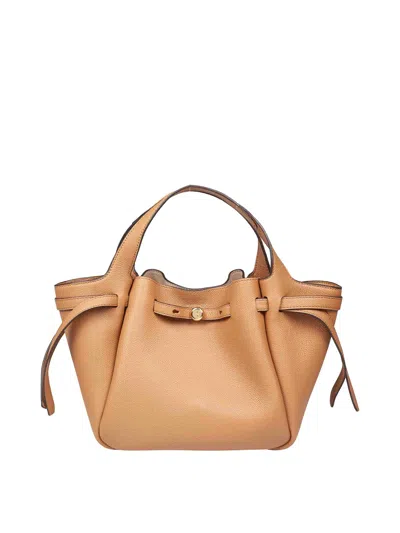 Tory Burch Hand Bag Romy Tote In Leather In Sand