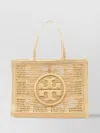 Tory Burch Hand-crocheted Rectangular Tote Dual Handles In Neutral