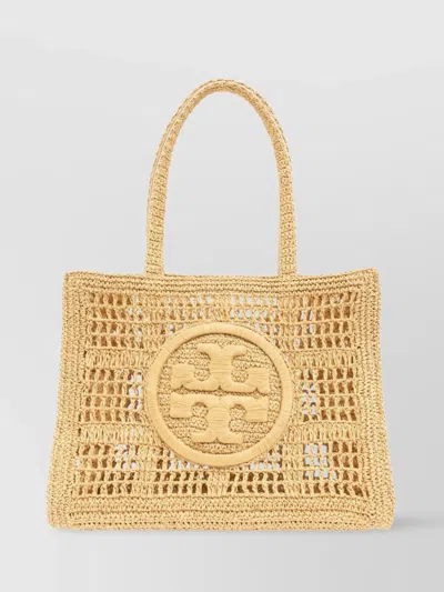 Tory Burch Hand-crocheted Small Tote Bag In Beige