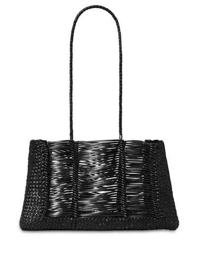 Tory Burch Hand-woven Tote Bag In Black