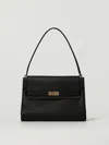 Tory Burch Leather Rectangular Top Handle Shoulder Bag In Black