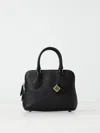 Tory Burch Mini Swing Pebbled Leather Bag In Black