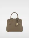 Tory Burch Mini Pebbled Leather Swing Bag In Mud