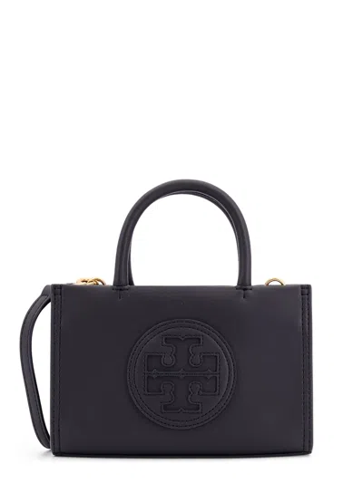 Tory Burch Handbag With Embossed Logo On The Front In Black
