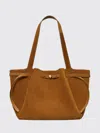 Tory Burch Romy Pebble Leather Bucket Bag In Brown