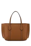 Tory Burch Biscuit Leather Mini Perry Handbag In Brown