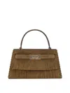 Tory Burch Suede Cross-body Bag Fringe Detail In Brown