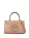 Tory Burch Handbag With Embossed Logo On The Front In Brown