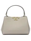 Tory Burch Mini Eleanor Leather Top Handle Bag In Neutral