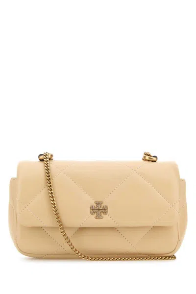 Tory Burch Mini Kira Quilted Leather Crossbody Bag In Neutro