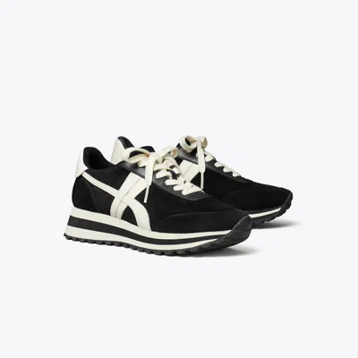 Tory Burch Hank Wedge Sneaker In Black