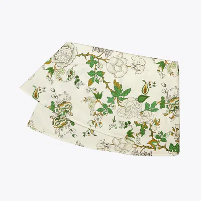 Tory Burch Happy Times Bouquet Round Tablecloth, 120" In Moss Green