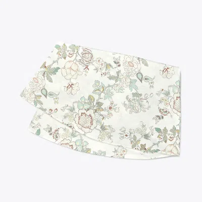 Tory Burch Happy Times Bouquet Round Tablecloth, 132" In Ivory