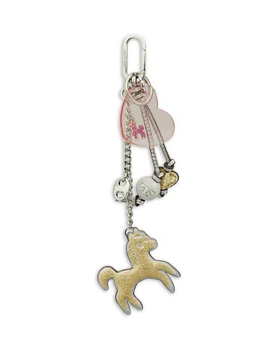 Tory Burch Heart Horse Charm Key Ring In Gold
