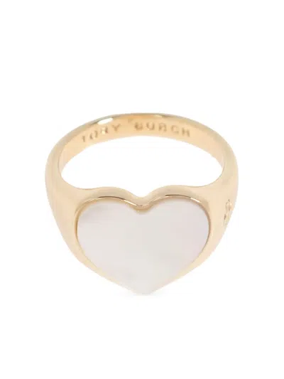 Tory Burch Heart-motif Ring In Gold