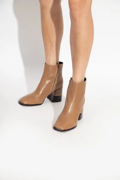 Tory Burch Leather Ankle Bootie In Brown
