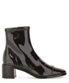 Tory Burch Black Ankle Boots With Logo Plate In Black