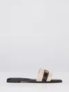 Tory Burch Beige Cotton Ovine Leather Rubber Thermoplastic Polyurethane Sandals In Neutral