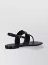 Tory Burch Heeled Sandals With Flat Sole And Open Toe In Black