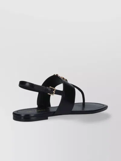 Tory Burch Heeled Sandals With Flat Sole And Open Toe In Black