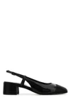 Tory Burch Pave Slingback Block Heel Embellished Toe In Black