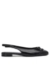 Tory Burch Bow Detail Round Toe Slingback Ballerina Shoes