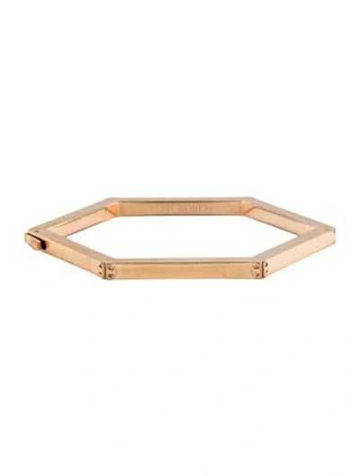 Pre-owned Tory Burch Hexagonal Bangle Bracelet, 6" In Multi