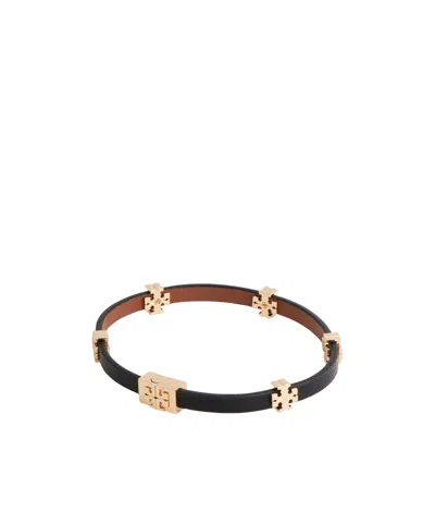 Tory Burch Hidden Clasp Bangle In Black