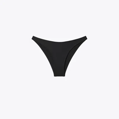 Tory Burch High-cut Bikini Bottom In Black