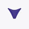 Tory Burch Geometric-pattern Bikini Bottoms In Blue