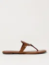 Tory Burch Miller Calf Leather Sandal In Brown