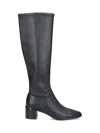 Tory Burch High Leather Boots In Black