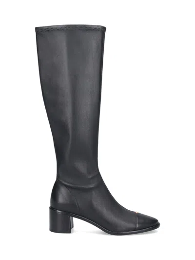 Tory Burch High Leather Boots In Black