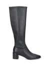 Tory Burch High Leather Boots In Black
