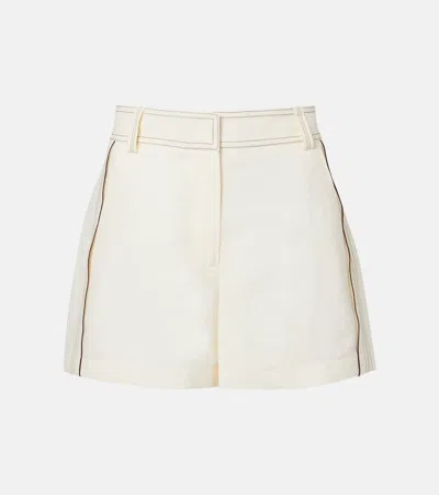 Tory Burch High-rise Shorts In Neutral