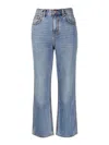 Tory Burch Straight-leg Denim Jeans In Light Wash