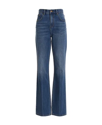 Tory Burch High-waist Bootcut Jeans In Blue