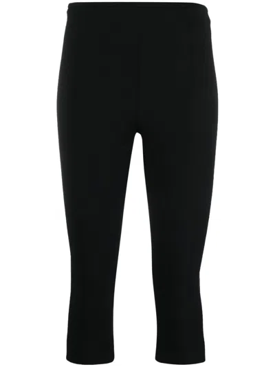 Tory Burch Cropped High-waisted Leggings In Black