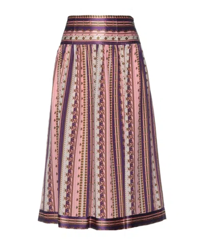 Tory Burch High Waist Skirt In Multi